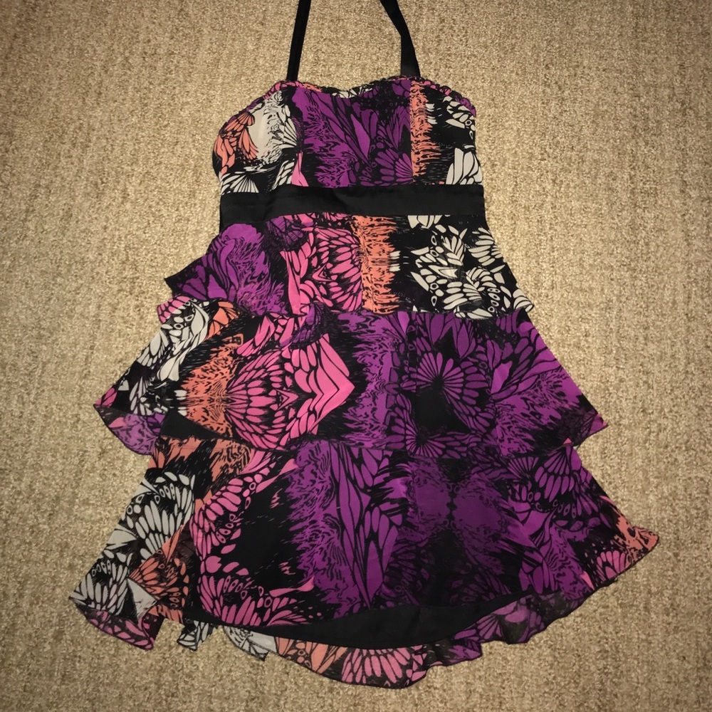 Halterneck butterfly dress